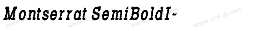 Montserrat SemiBoldI字体转换